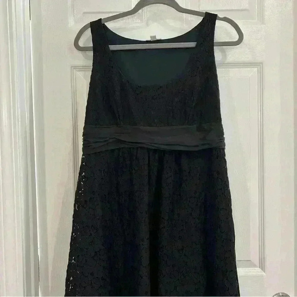 Mimi Maternity Lace Empire Waist Sleeveless Black Cocktail Party Dress Size M - Picture 6 of 16